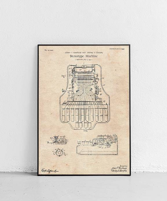 Shorthand machine - poster