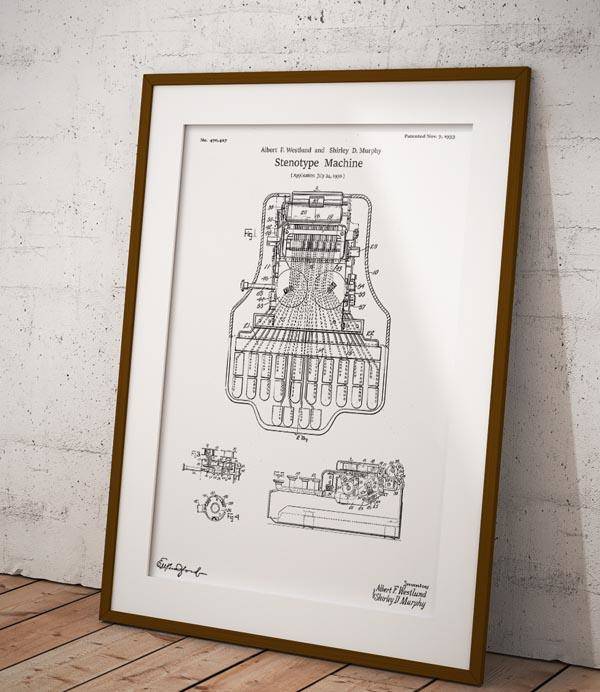 Shorthand machine - poster